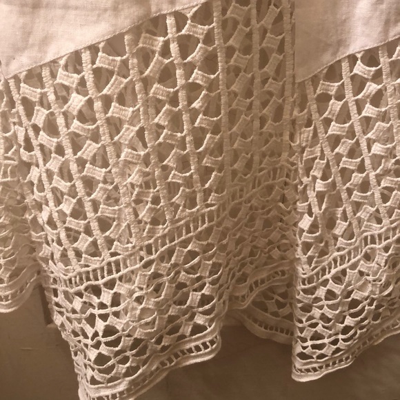 Chico’s white maxi skirt crochet bottom M - Picture 6 of 7